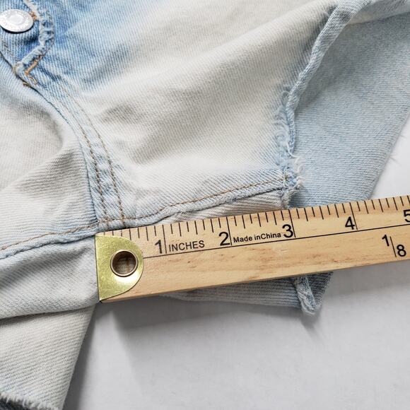 Old Navy Jean Shorts Girls 14 Blue Denim Cut Off Button Fly Adjustable Waist - Picture 6 of 15